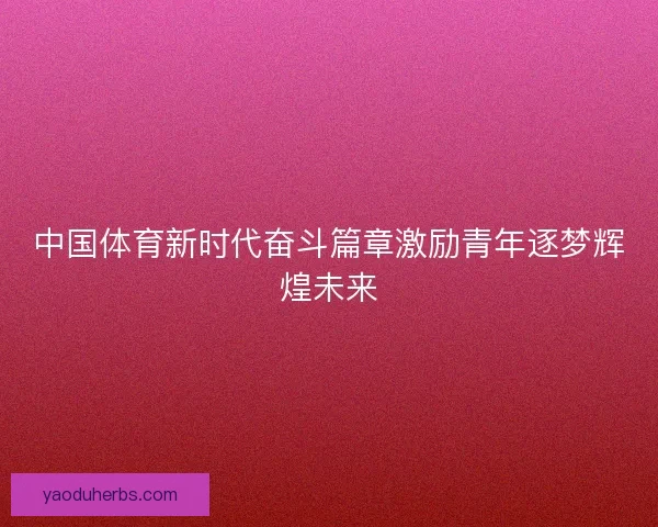中国体育新时代奋斗篇章激励青年逐梦辉煌未来